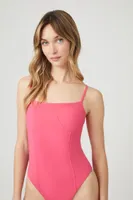 Women's Contour Bustier Cami Bodysuit in Pink Large