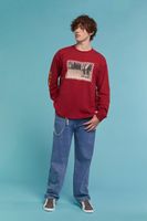 Men Airwalk Skateboard Long-Sleeve Tee in Burgundy Large