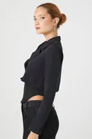 Women's Notched Cropped Blazer