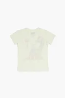 Girls American Snoopy Graphic T-Shirt (Kids) in Cream, 9/10