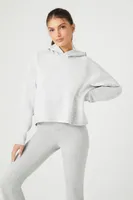 Women's Active Raglan-Sleeve Hoodie in Heather Grey Large