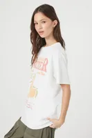 Women's Minty Lemon Spritzer Graphic T-Shirt in White, S/M