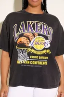 Women's Los Angeles Lakers Graphic T-Shirt in Black, 0X