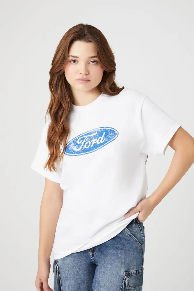 Women's Ford Mustang Graphic T-Shirt in White, M/L