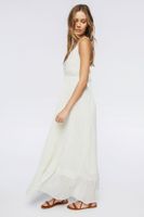 Women's Crisscross Lace-Trim Maxi Dress in Vanilla Medium