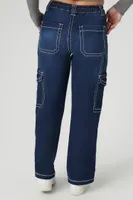 Women's Contour Cargo Jeans in Dark Denim Large