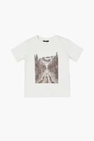 Kids Celestial Road Graphic T-Shirt (Girls + Boys) in Cream, 11/12