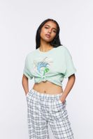 Women's Wham Cropped Graphic T-Shirt in Mint, M/L