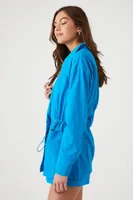 Women's Drawstring Utility Jacket Ibiza Blue