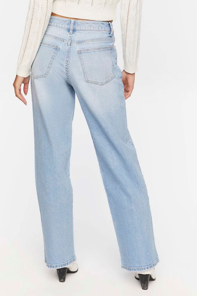 Women's Heart Cutout Straight-Leg Jeans in Light Denim, 27