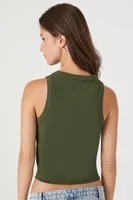 Women's Gorillaz Graphic Tank Top in Olive Small