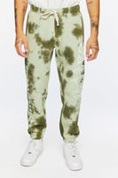 Men Tie-Dye Metamorph Graphic Joggers in Olive Large