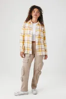 Women's Rock Fest Flannel Shirt in Yellow Large