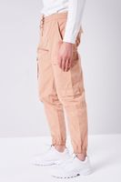 Women's Cargo Drawstring Joggers in Light Brown, XL