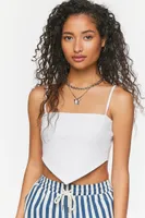 Women's Ribbed Handkerchief Cropped Cami