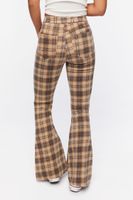 Women's Plaid High-Rise Flare Pants in Yellow, 25