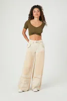 Women's Acid Wash Belted Jeans