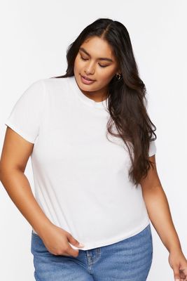 Women's Basic Organically Grown Cotton T-Shirt in White, 0X