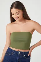 Women's Contour Cropped Tube Top in Cypress , S/M