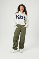 Women's KISS Graphic Hoodie in Heather Grey, XS