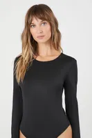 Women's Contour Long-Sleeve Bodysuit in Black, XL