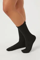 Ribbed Crew Socks