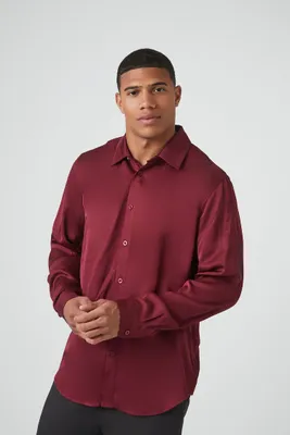 Men Satin Long-Sleeve Shirt