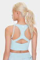 Women's Active Cutout Crop Top in Mint Medium