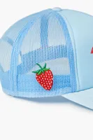 Strawberry Shortcake Trucker Hat in Light Blue