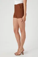 Women's High-Rise Pull-On Shorts in Brown Medium