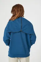 Women's Mineral Wash Hooded Jacket in Nautical Blue Medium