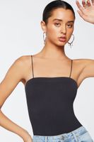 Women's Ribbed Cami Bodysuit in Black, M/L