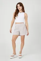 Women's Pinstriped Pull-On Shorts