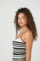 Women's Seamless Striped Cami Bodysuit