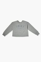 Girls Fairy Graphic Pullover (Kids) in Grey, 11/12