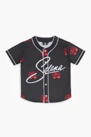 Kids Selena Baseball Top (Girls + Boys) in Black, 9/10