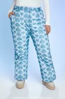 Women's Hello Kitty Heart Print Pants Baby Blue,