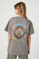 Women's Reno Racing Oversized Graphic T-Shirt in Charcoal, Size XL