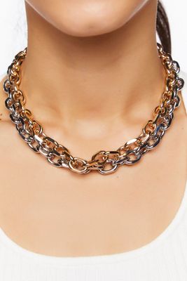 Women's Chunky Necklace Set in Gold/Silver