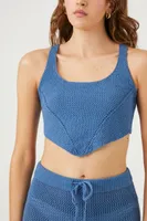 Women's Sweater-Knit Crochet Tank Top