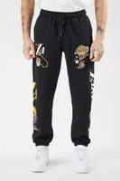 Men Los Angeles Lakers Fleece Joggers in Black Medium