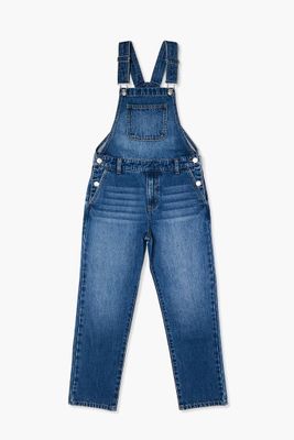 Kids Denim Overalls (Girls + Boys) in Medium Denim, 9/10