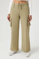 Women's Twill Drawstring Cargo Pants Small