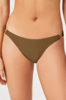 Women's Stretch Bikini Bottoms in Olive, XL