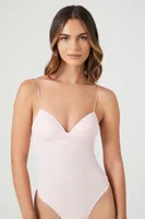 Women's Seamless Cami Lingerie Bodysuit Gossamer Pink