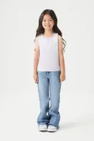 Girls Half-Button Tank Top (Kids) 13/14