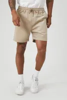 Men Corduroy Drawstring Shorts in Taupe, XXL