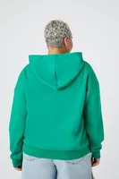 Women's New York Graphic Hoodie in Bright Green, 1X