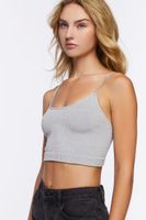 Women's Heathered Dual-Strap Bralette in Heather Grey Small