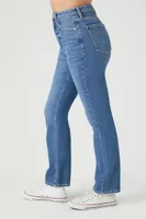 Women's High-Rise Straight-Leg Jeans in Medium Denim, 25